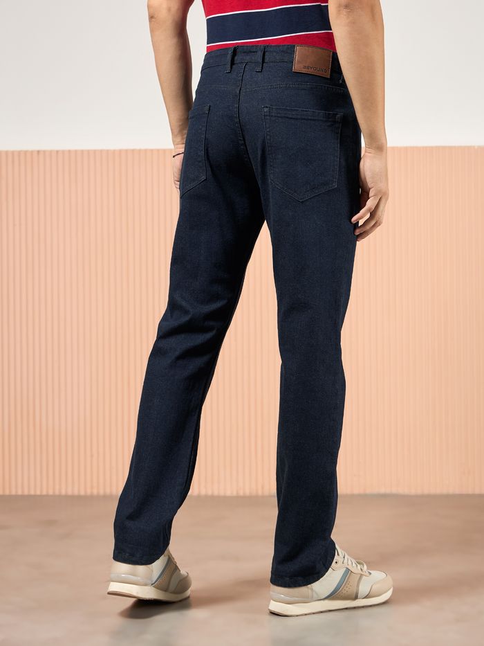 dark_navy_blue_regular_fit_mens_jeans_back_28_05_2024_700x933 Dark Navy Blue Regular Fit Mens Jeans - Image 3