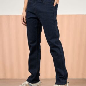 Dark Navy Blue Regular Fit Mens Jeans